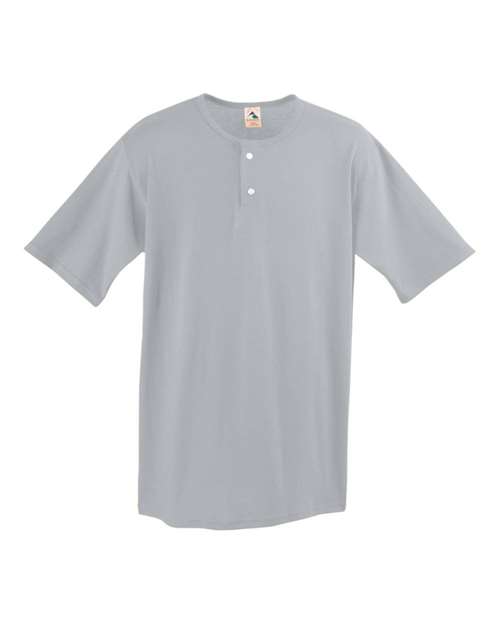 Men's Two-Button Baseball Jersey - Silver Grey