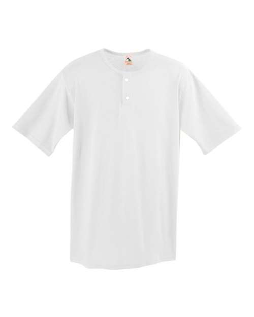 Men's Two-Button Baseball Jersey - White