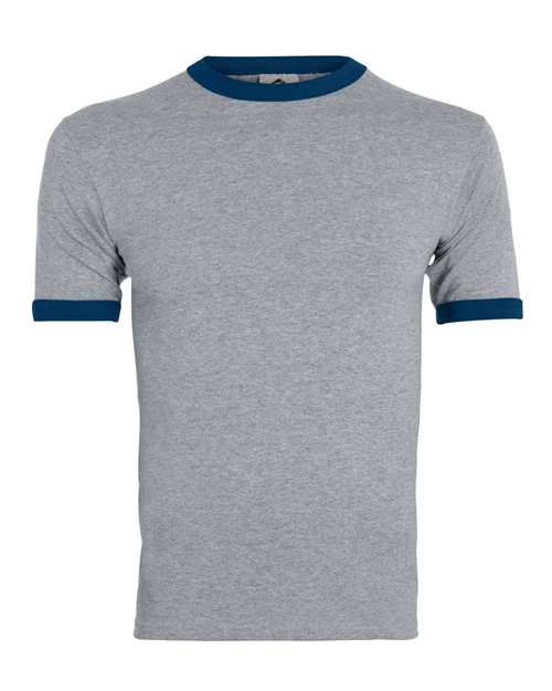Youth Ringer T-Shirt - Athletic Heather/ Navy