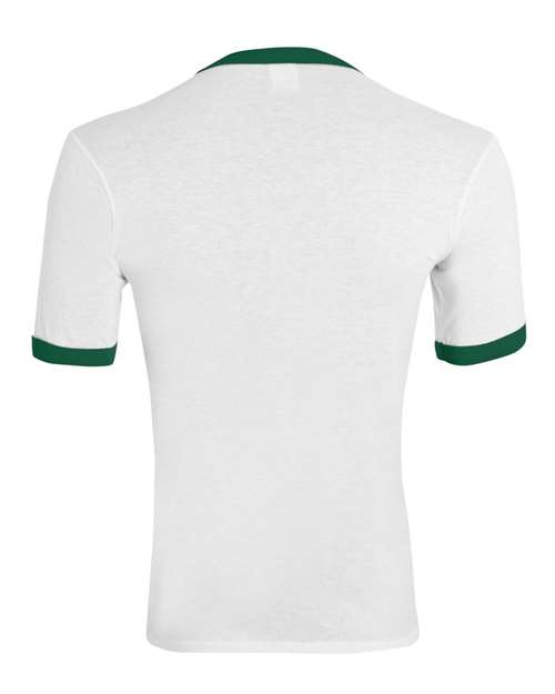 Youth Ringer T-Shirt - White/ Dark Green