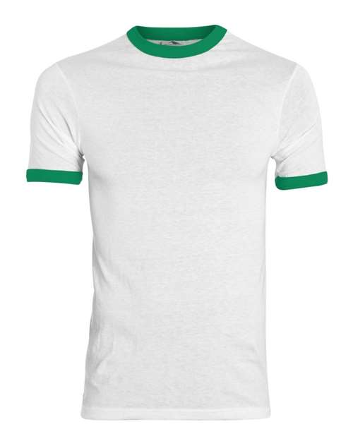 Youth Ringer T-Shirt - White/ Kelly