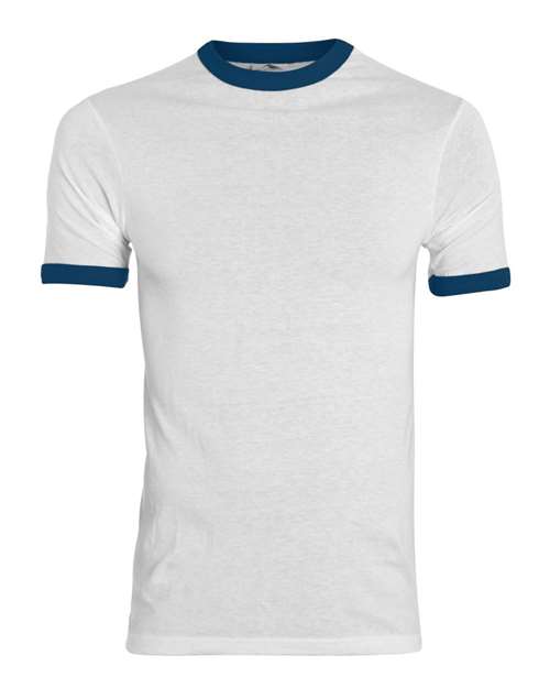 Youth Ringer T-Shirt - White/ Navy