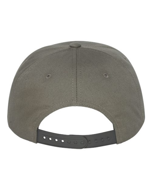 Five-Panel Cotton Twill Snapback Cap - Dark Grey