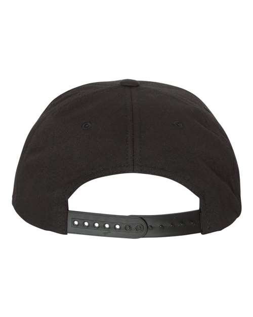 Lightly-Structured Five-Panel Snapback Cap - Black