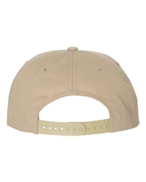 Lightly-Structured Five-Panel Snapback Cap - Khaki