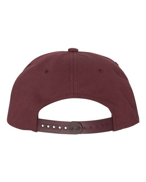 Lightly-Structured Five-Panel Snapback Cap - Maroon
