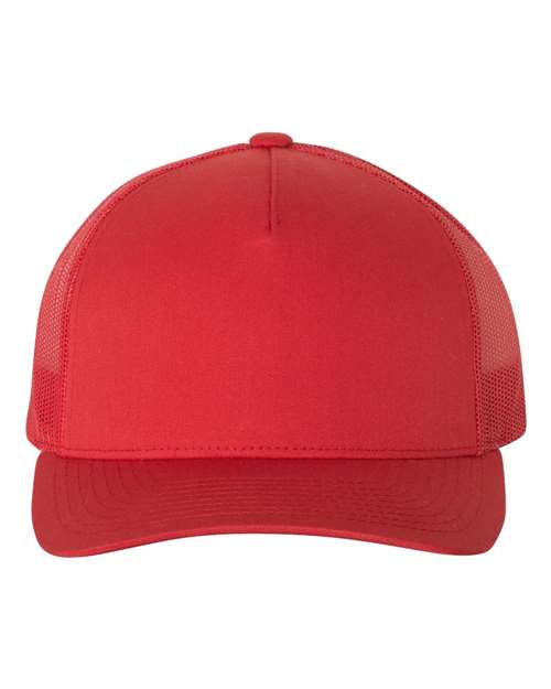 Five-Panel Retro Trucker Cap - Red