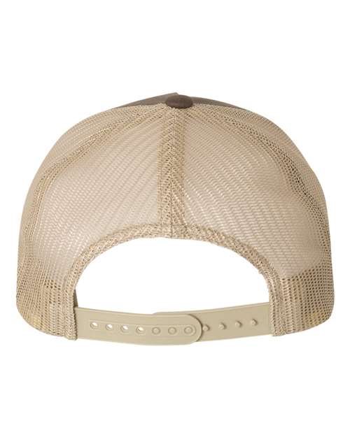 Five-Panel Retro Trucker Cap - Brown/ Khaki