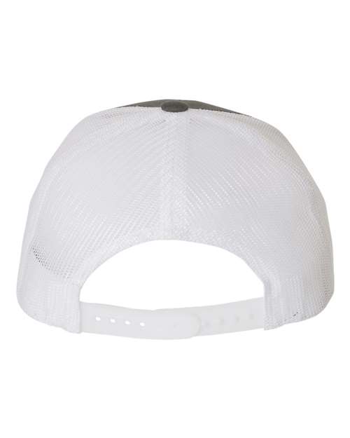 Five-Panel Retro Trucker Cap - Charcoal/ White