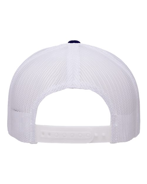 Five-Panel Retro Trucker Cap - Navy/ White