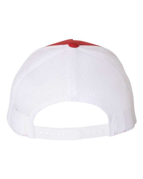 Five-Panel Retro Trucker Cap - Red/ White