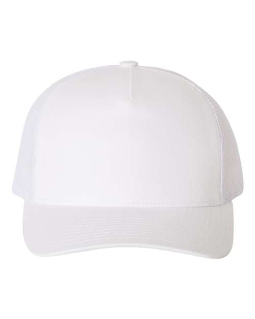 Five-Panel Retro Trucker Cap - White
