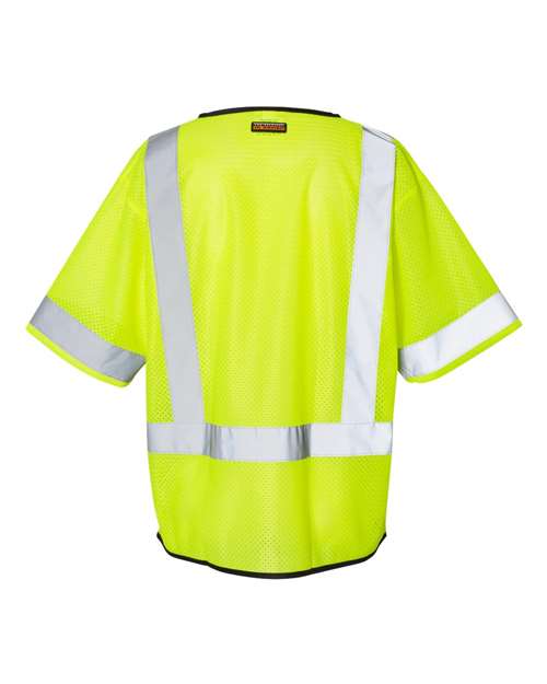 Unisex Economy Single Pocket Zipper Vest - Lime