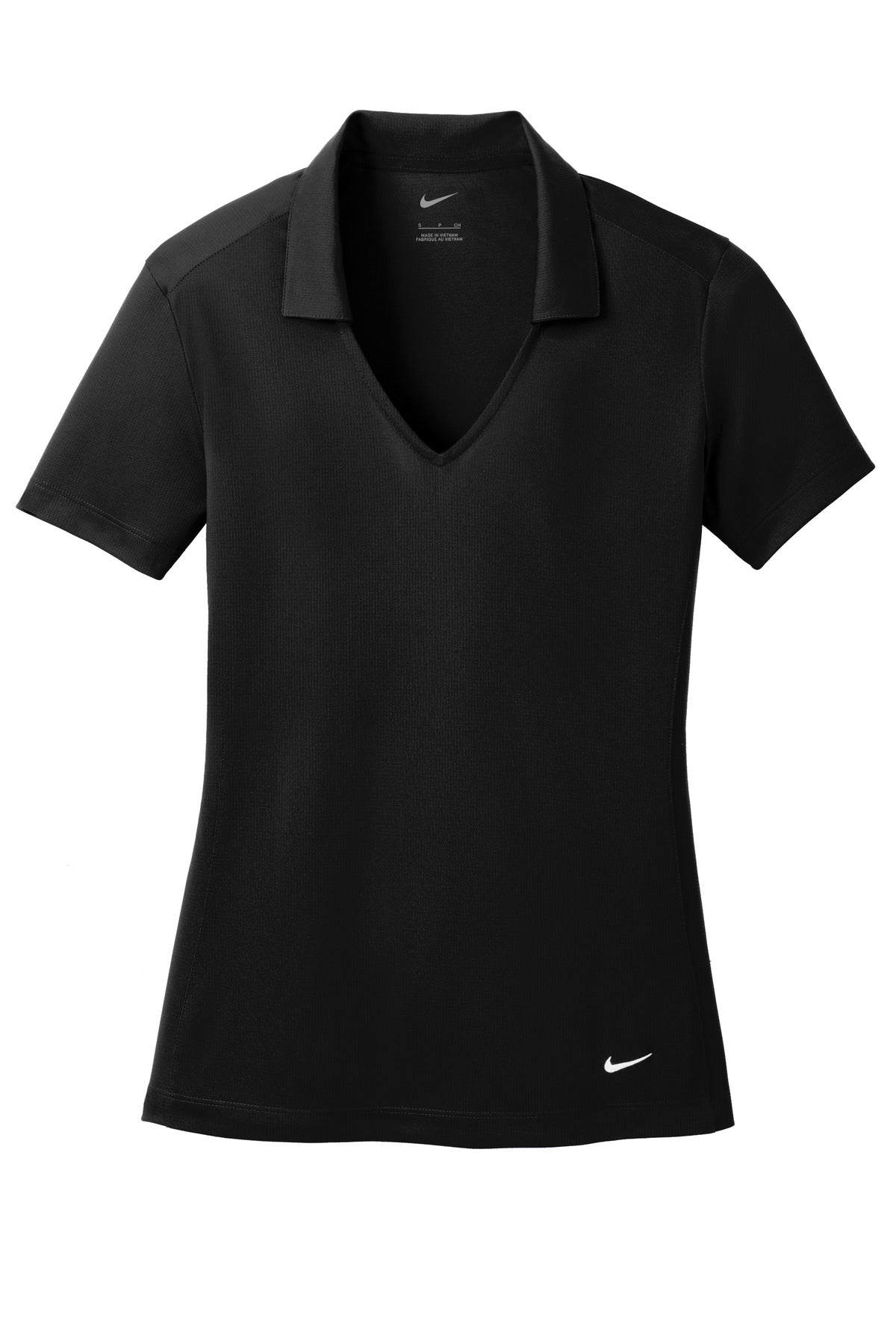 Nike Women's Dri-FIT Vertical Mesh Polo - Black