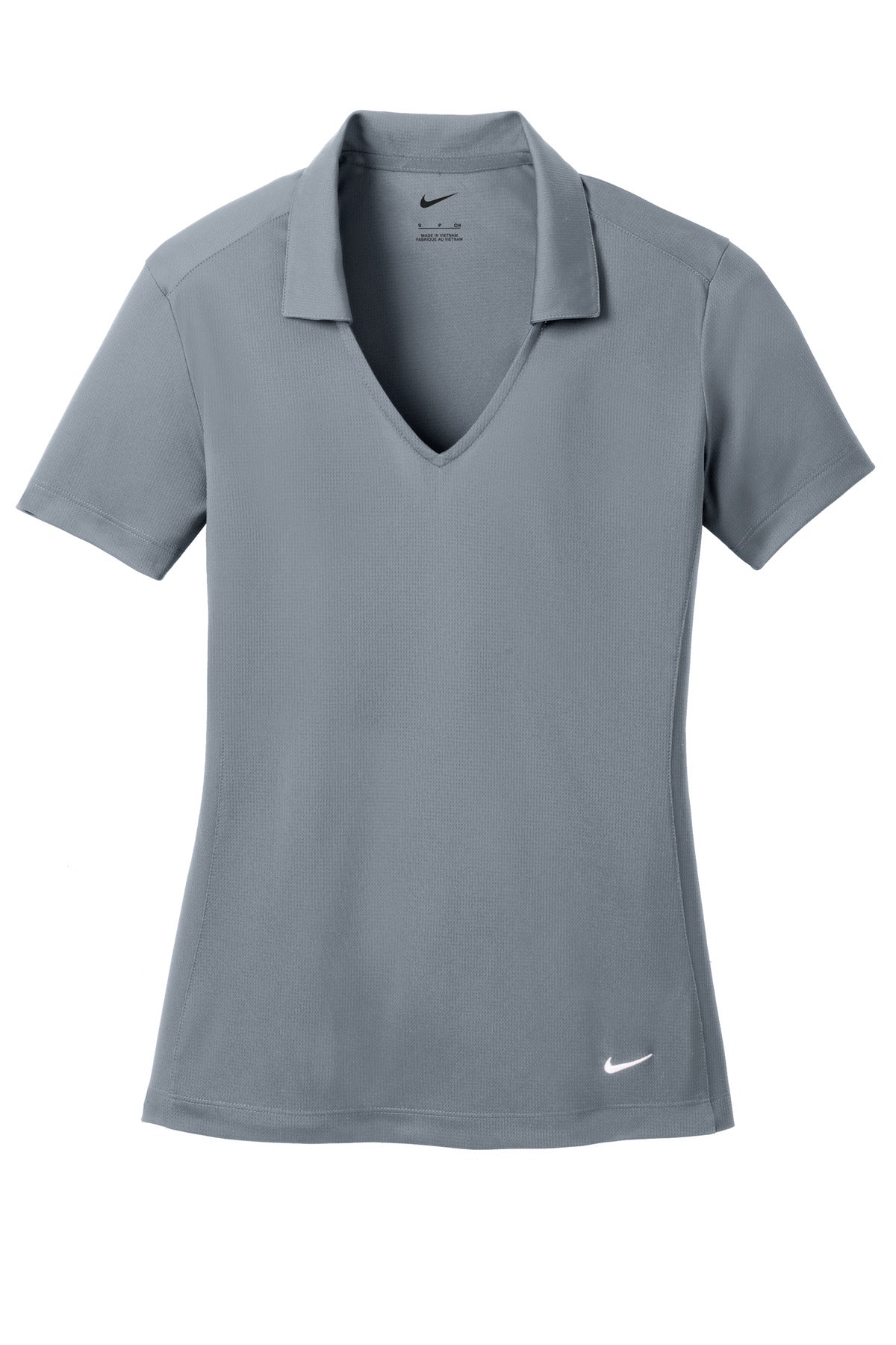 Nike Women's Dri-FIT Vertical Mesh Polo - Cool Grey