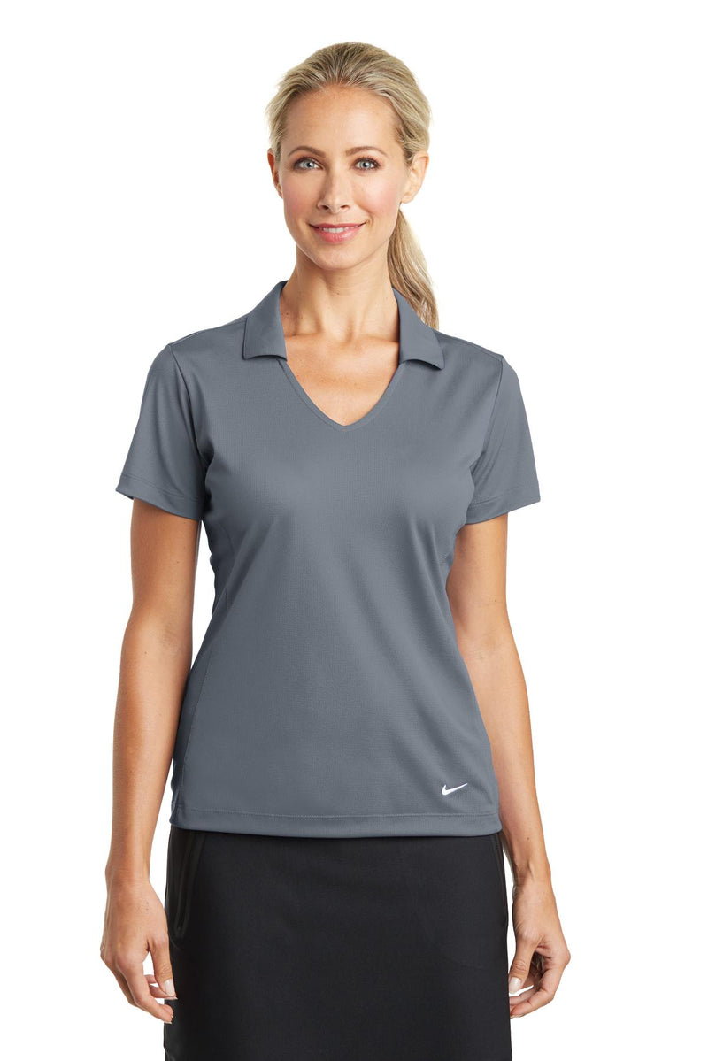 Nike Women's Dri-FIT Vertical Mesh Polo - Cool Grey