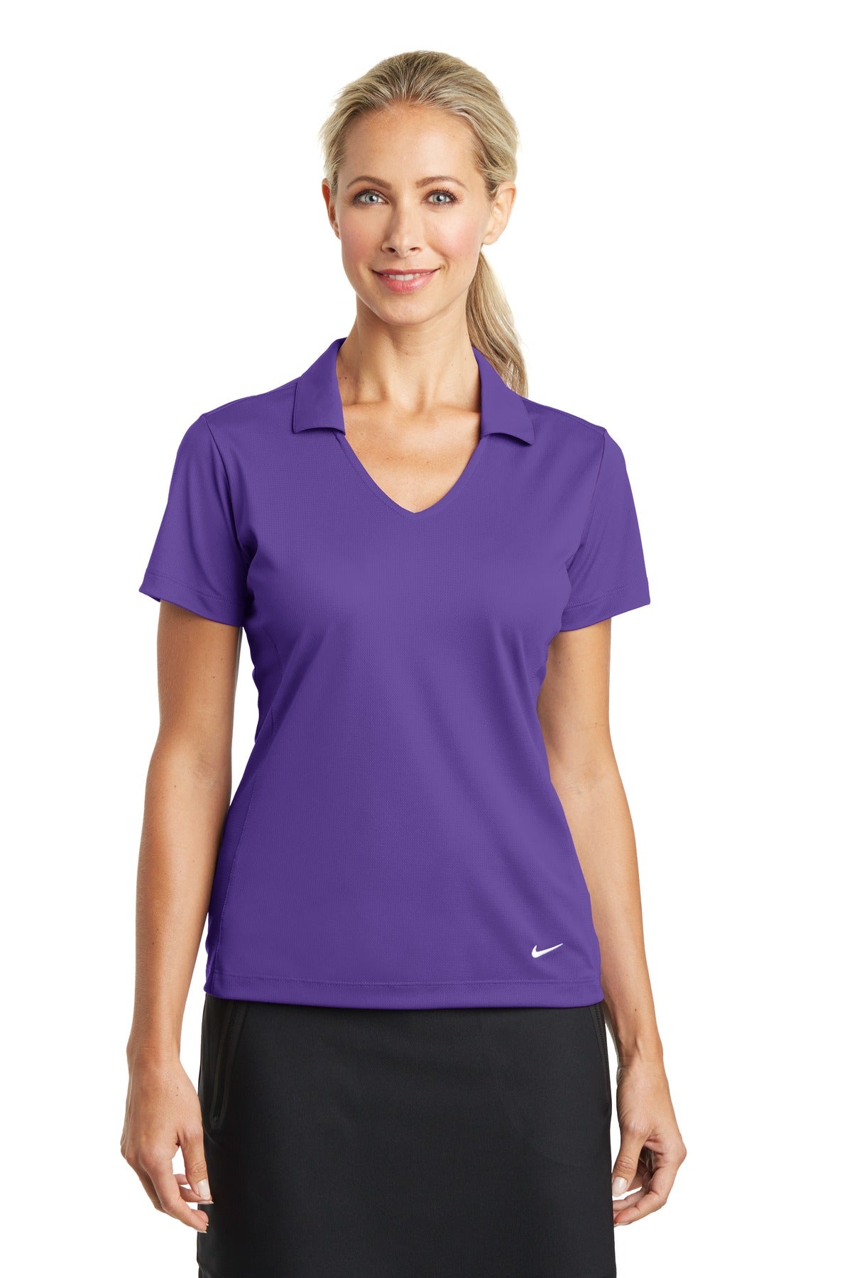 Nike Women's Dri-FIT Vertical Mesh Polo - Court Purple