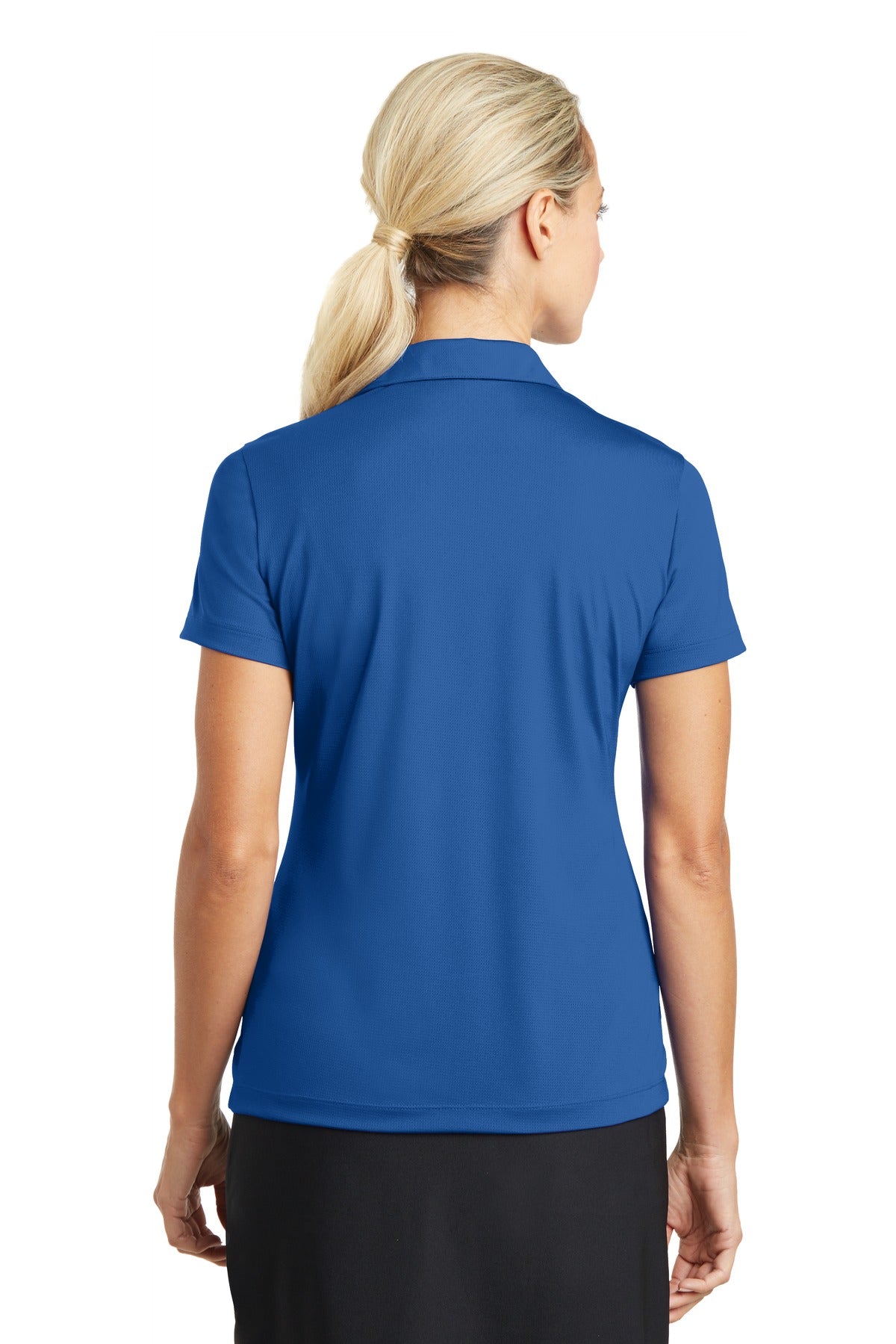 Nike Women's Dri-FIT Vertical Mesh Polo - Gym Blue