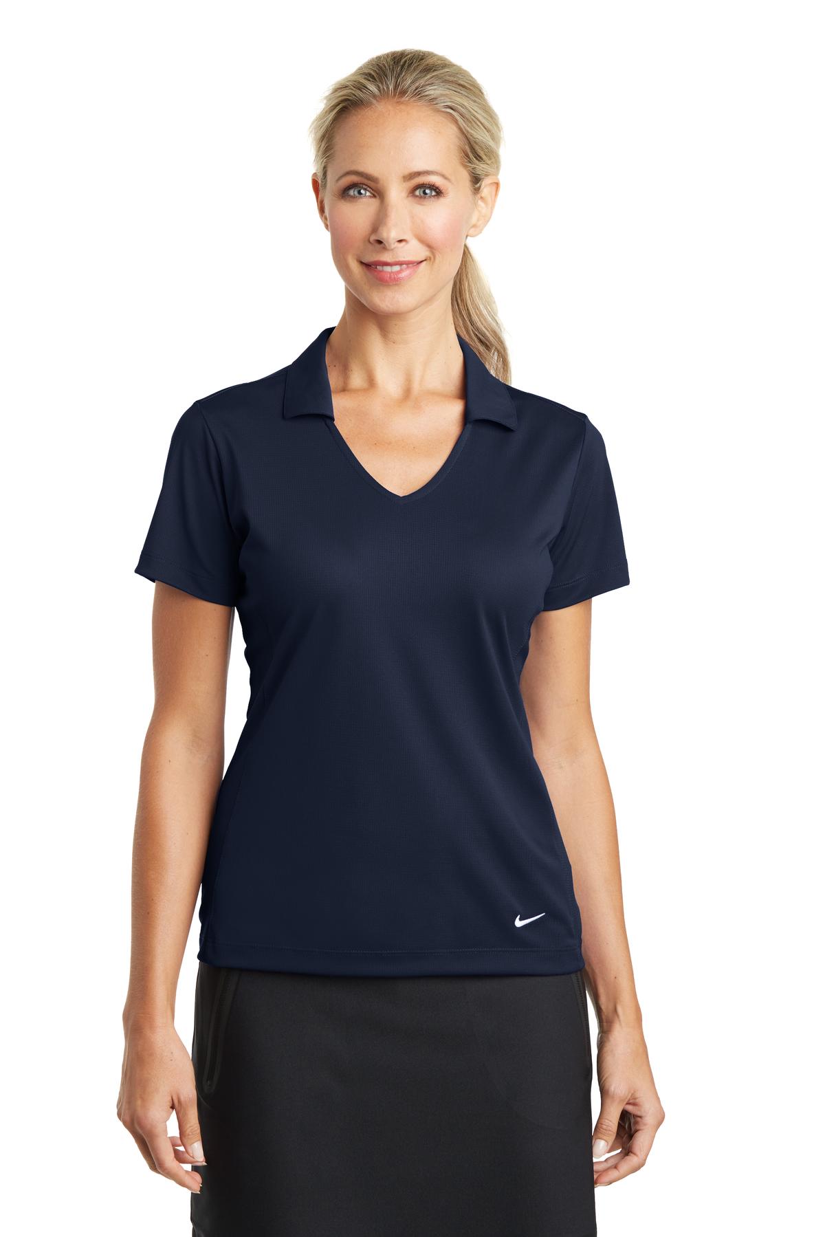 Nike Women's Dri-FIT Vertical Mesh Polo - Marine