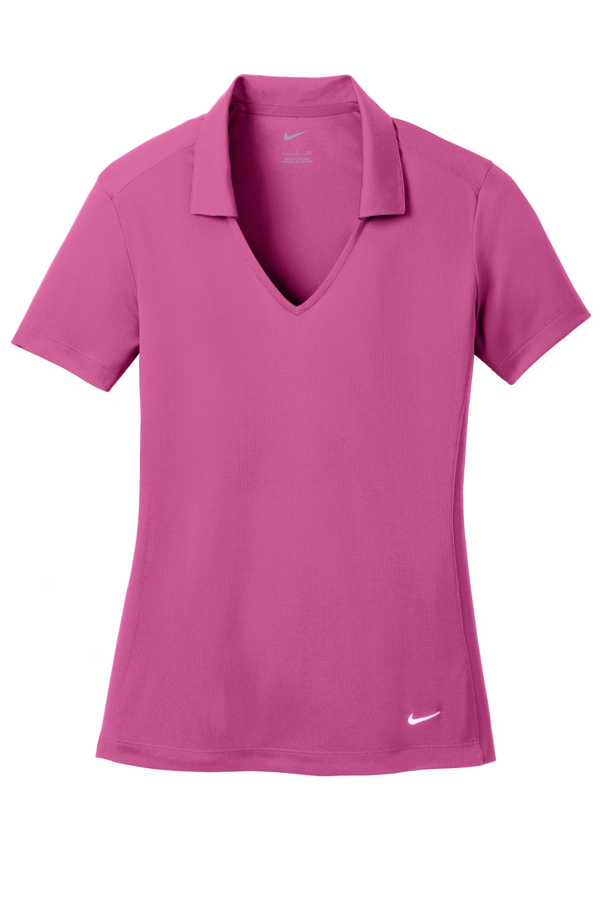 Nike Women's Dri-FIT Vertical Mesh Polo - Pink Fire