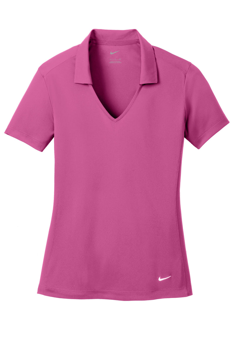 Nike Women's Dri-FIT Vertical Mesh Polo - Pink Fire