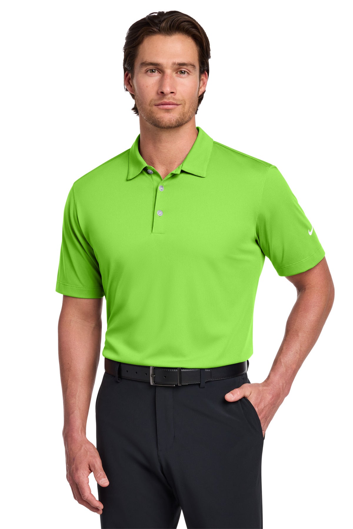 Nike Dri-FIT Vertical Mesh Polo - Action Green