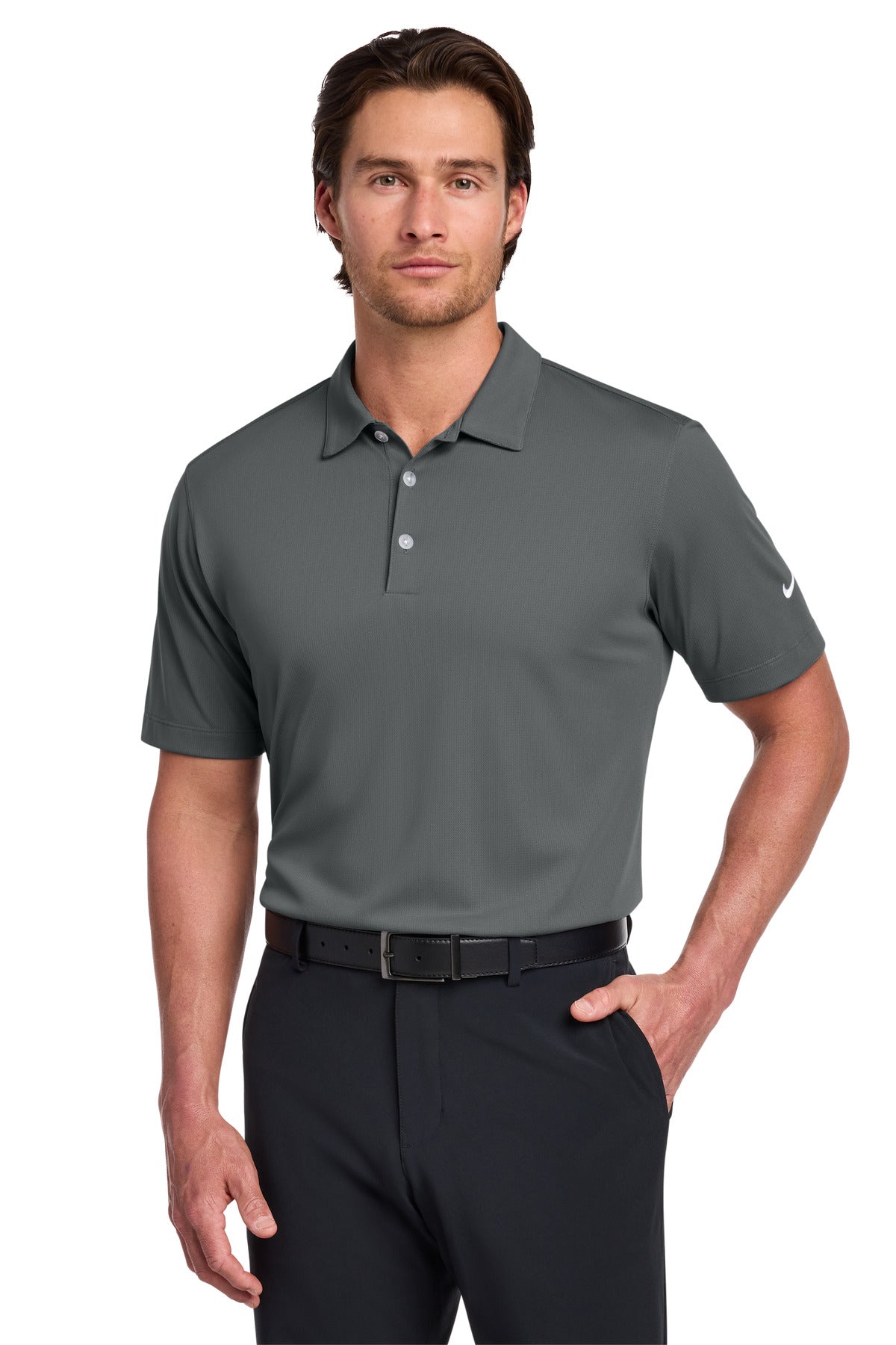 Nike Dri-FIT Vertical Mesh Polo - Anthracite