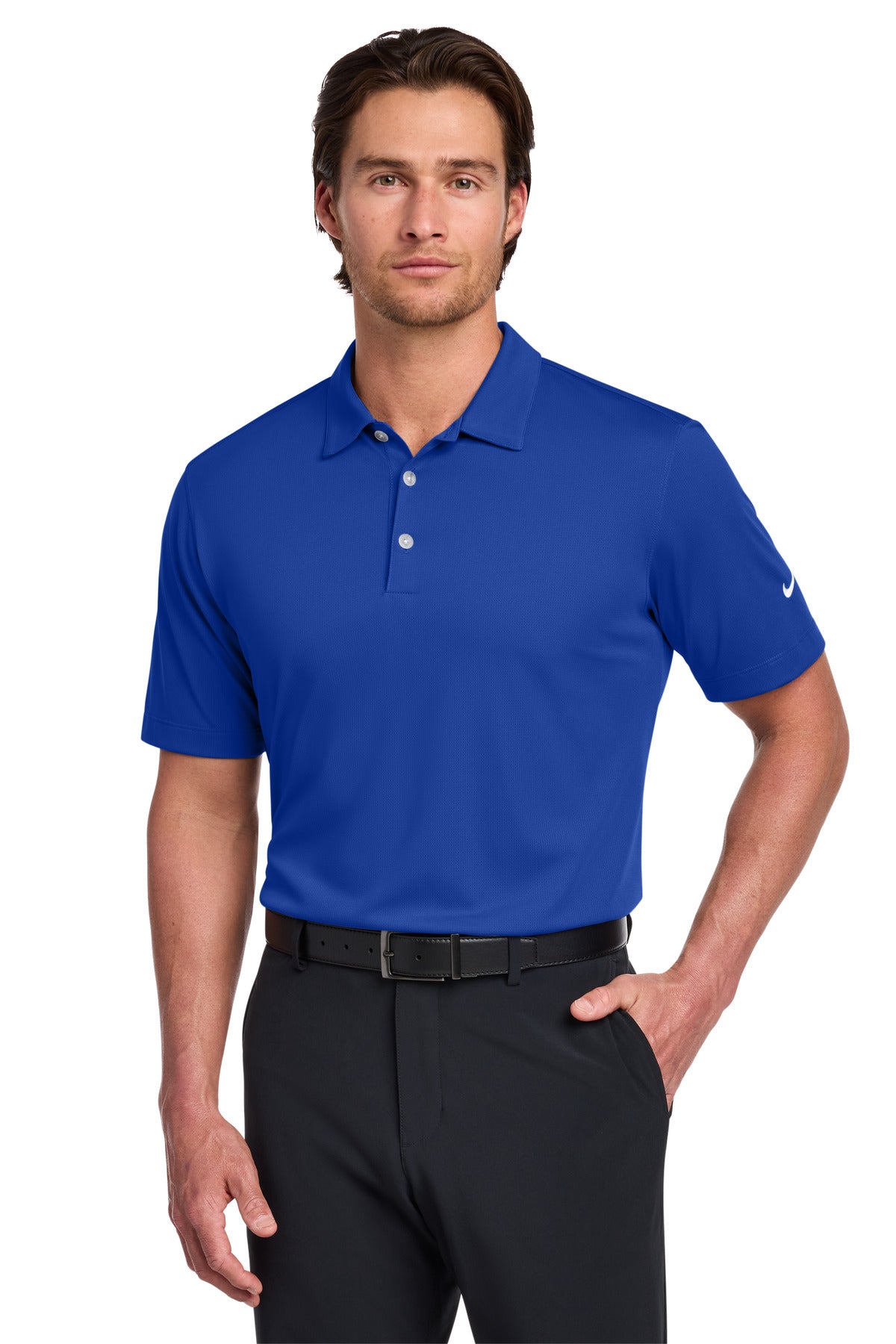 Nike Dri-FIT Vertical Mesh Polo - Old Royal