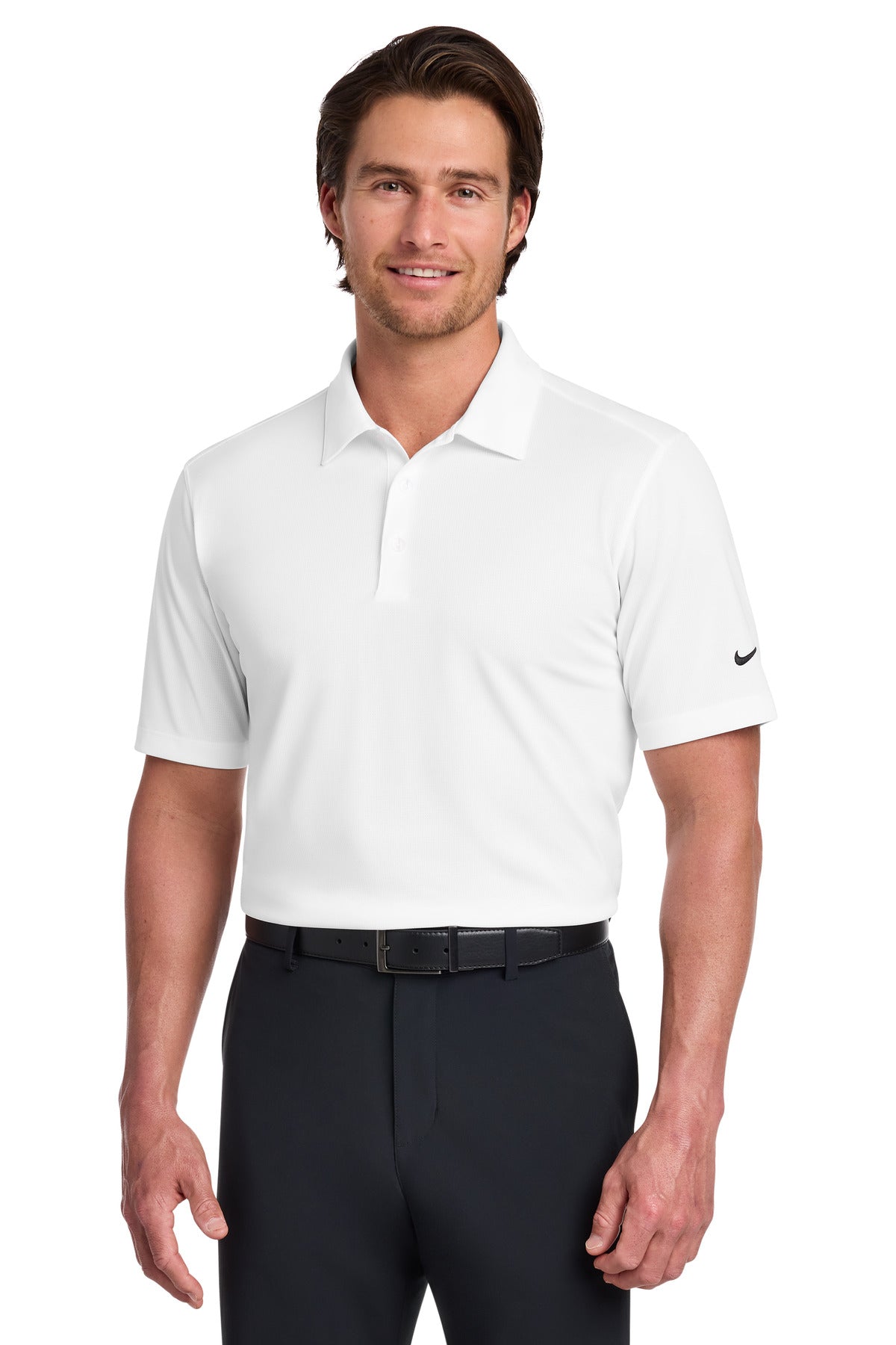 Nike Dri-FIT Vertical Mesh Polo - White