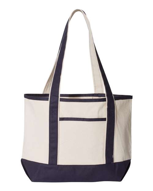 20L Small Deluxe Tote - Natural/ Navy