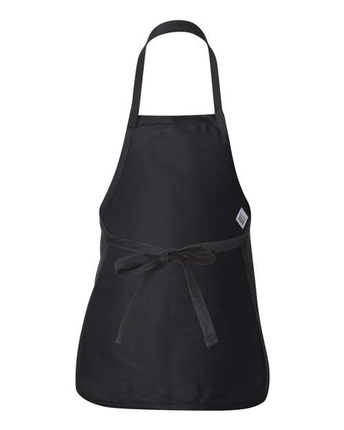 Full-Length Apron with Pouch Pocket - Black