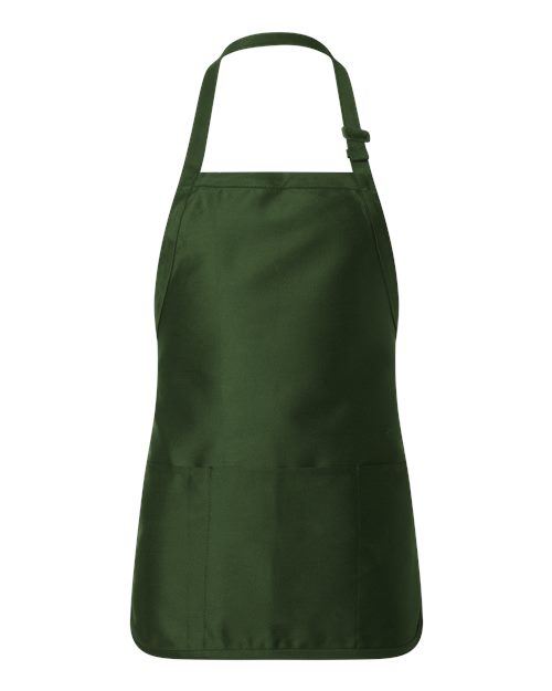 Full-Length Apron with Pouch Pocket - Forest