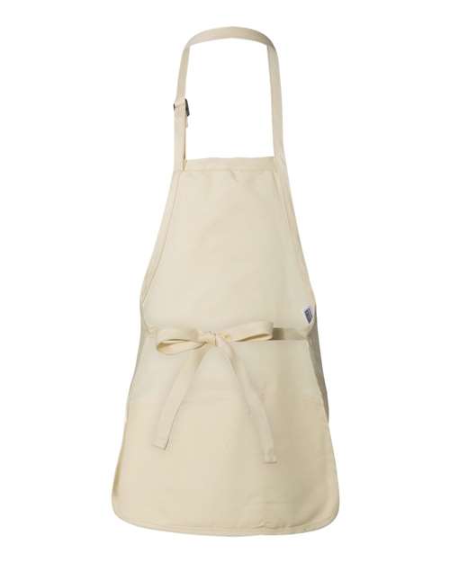 Full-Length Apron with Pouch Pocket - Natural