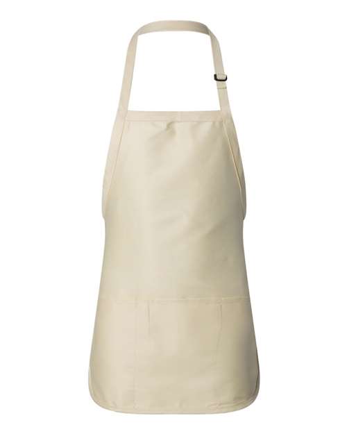 Full-Length Apron with Pouch Pocket - Natural