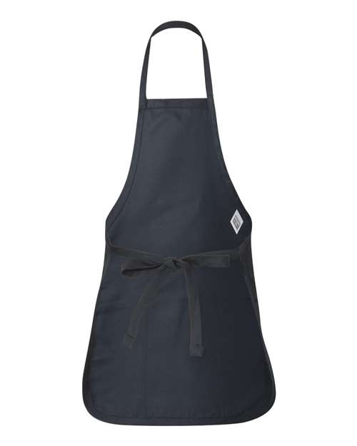 Full-Length Apron with Pouch Pocket - Navy