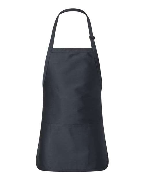 Full-Length Apron with Pouch Pocket - Navy