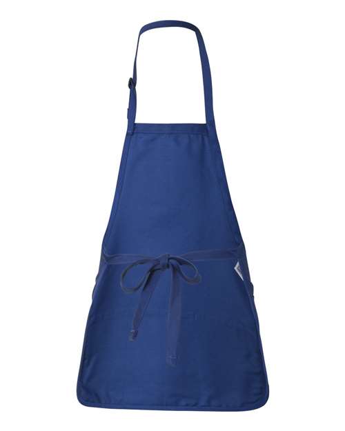 Full-Length Apron with Pouch Pocket - Royal