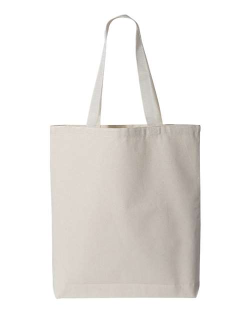 11L Canvas Tote with Contrast-Color Handles - Natural/ Natural