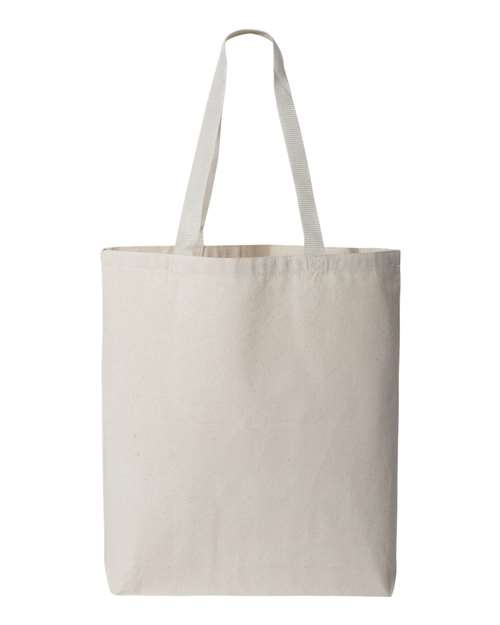 11L Canvas Tote with Contrast-Color Handles - Natural/ Natural