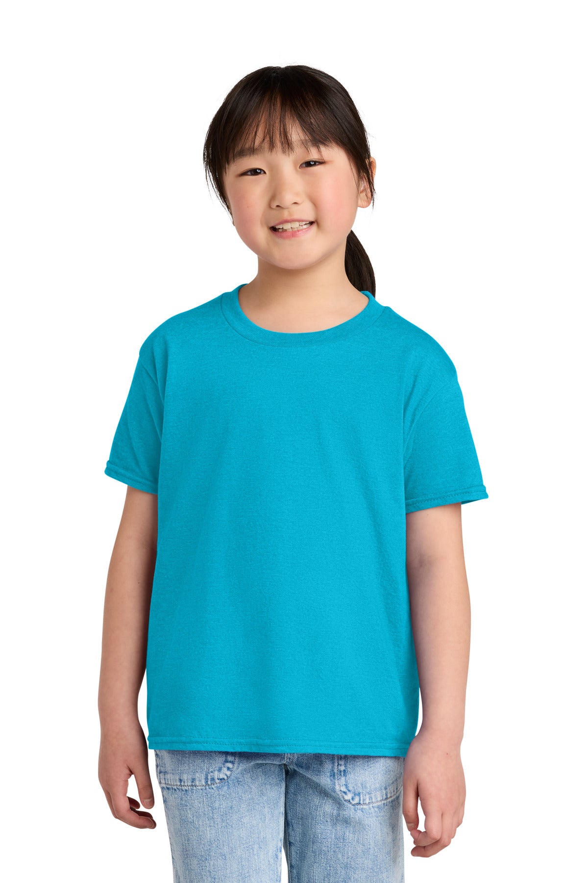 Gildan Youth Softstyle CVC Tee - Caribbean Mist