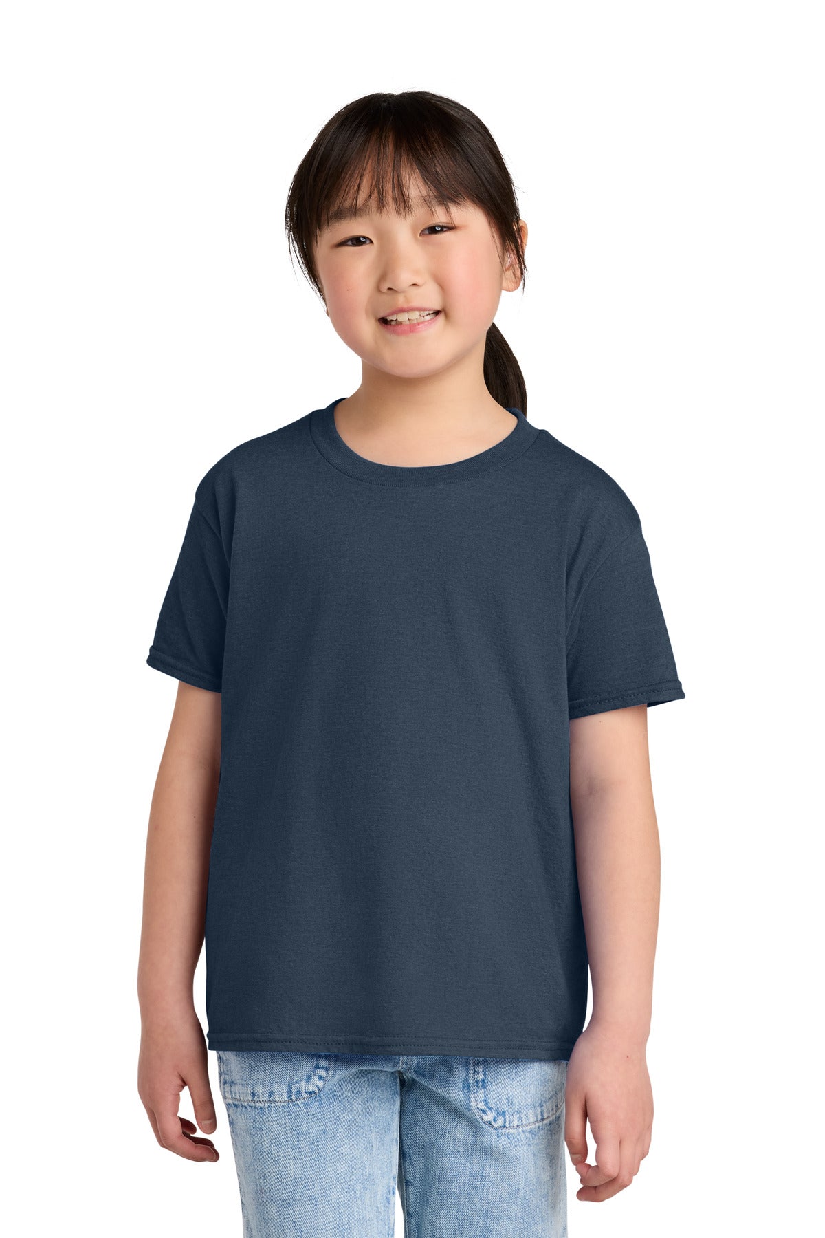 Gildan Youth Softstyle CVC Tee - Navy Mist