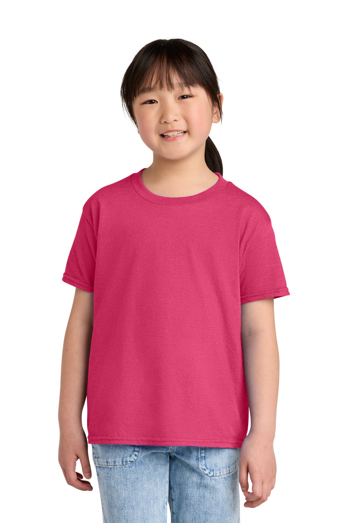 Gildan Youth Softstyle CVC Tee - Pink Lemonade Mist