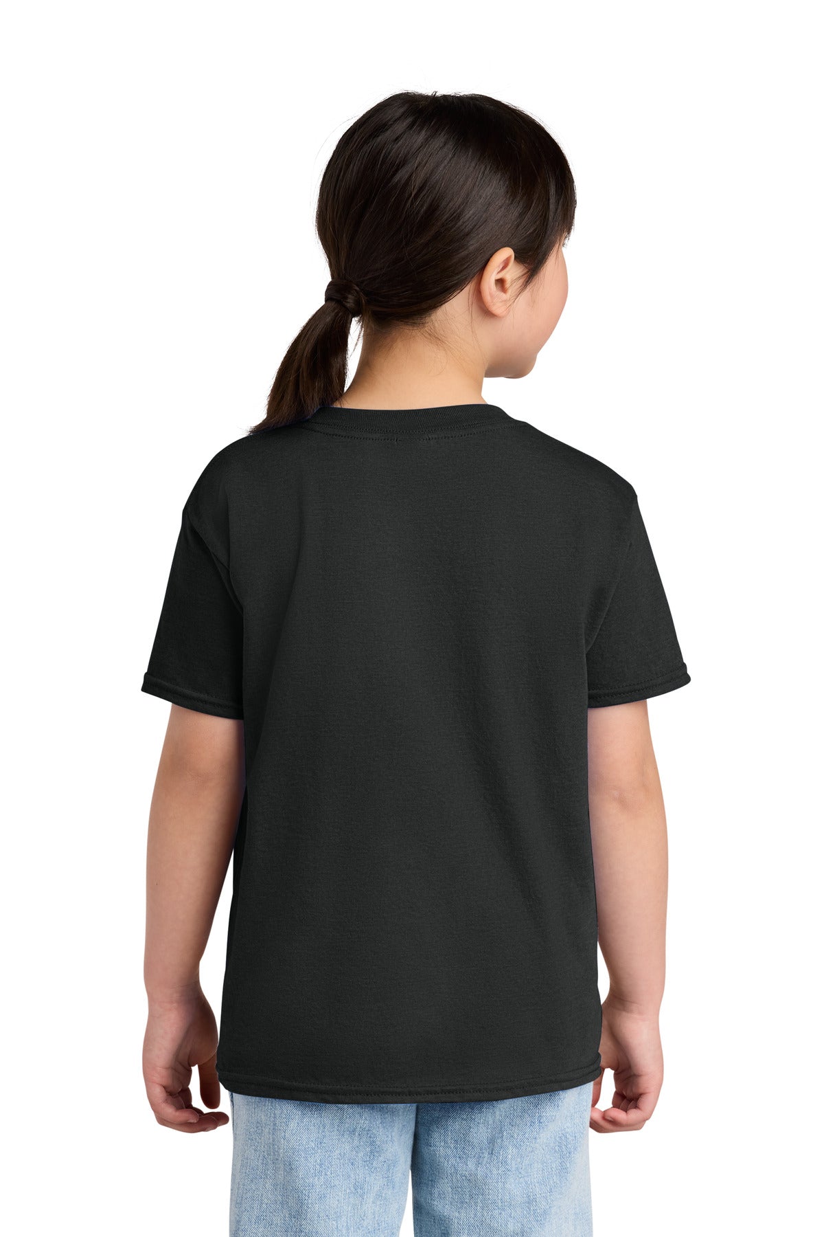 Gildan Youth Softstyle CVC Tee - Pitch Black Mist