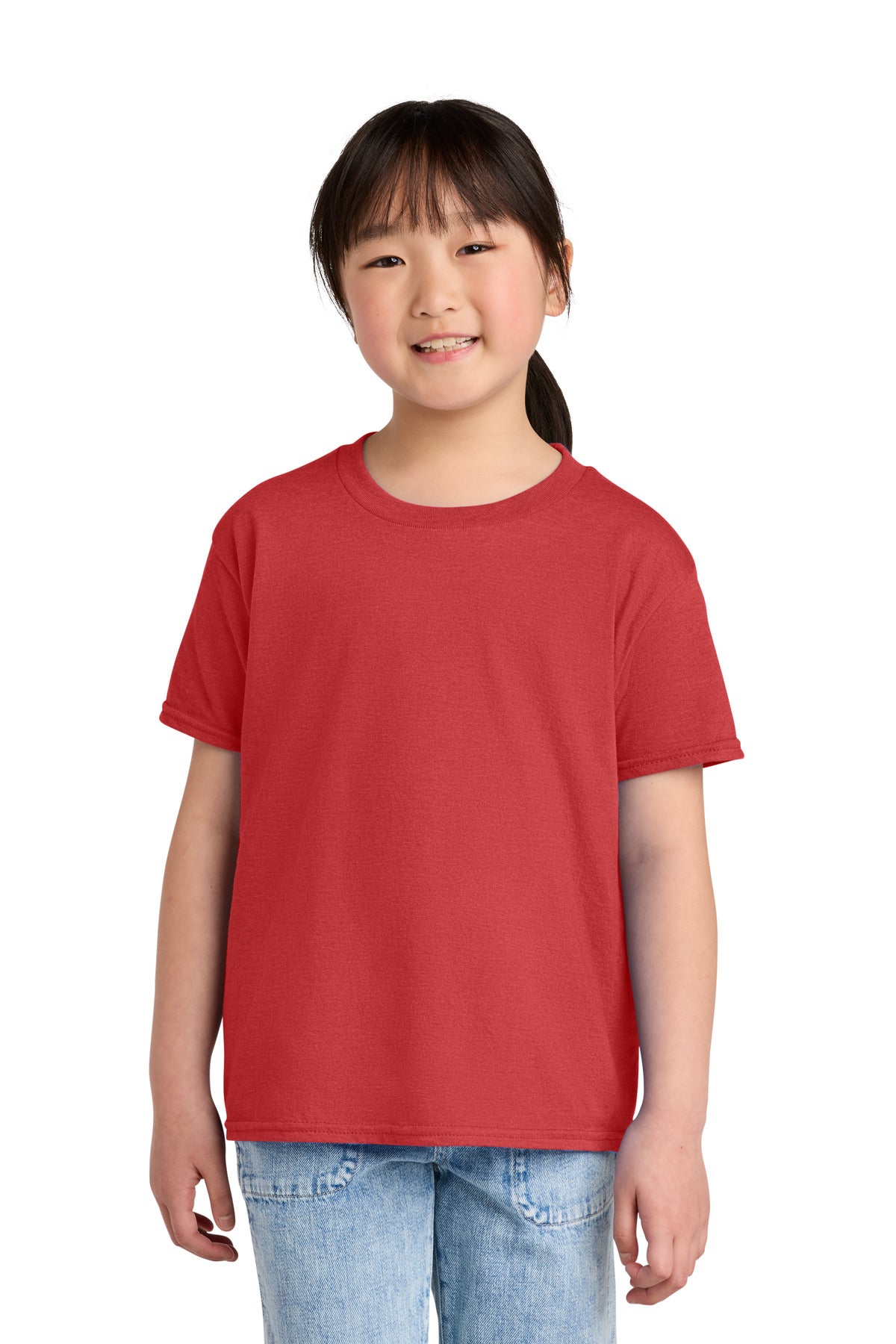 Gildan Youth Softstyle CVC Tee - Red Mist