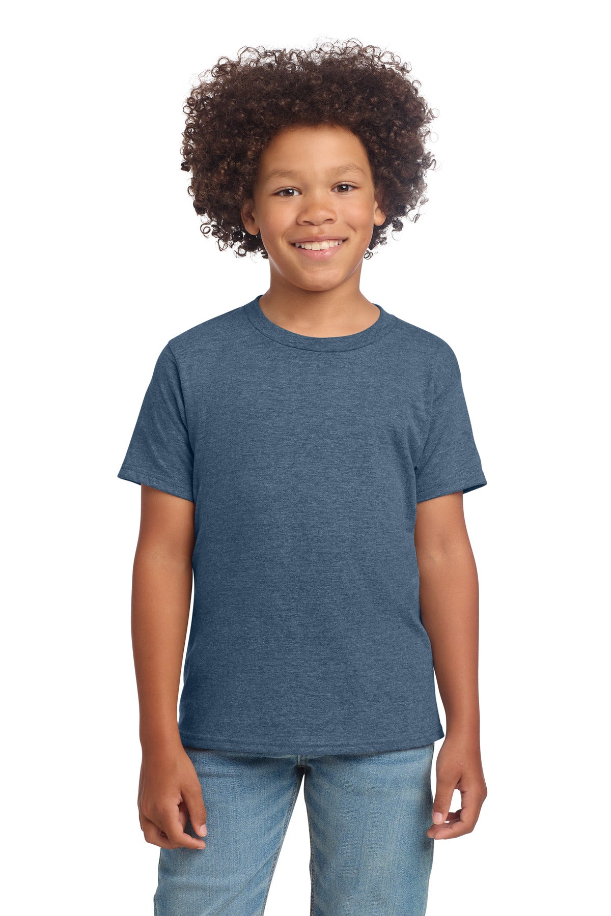 Gildan Youth Softstyle T-Shirt - Heather Indigo