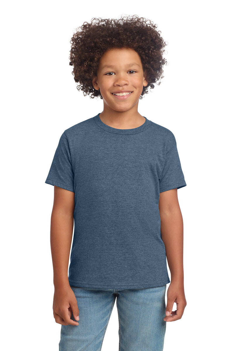 Gildan Youth Softstyle T-Shirt - Heather Indigo