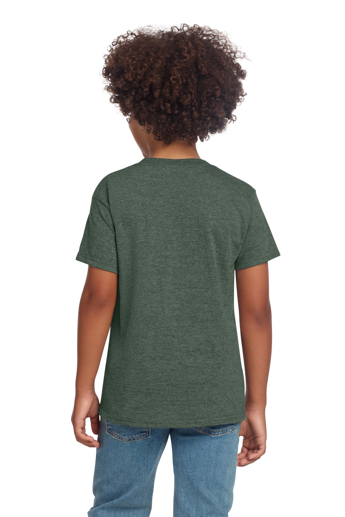 Gildan Youth Softstyle T-Shirt - Heather Military Green
