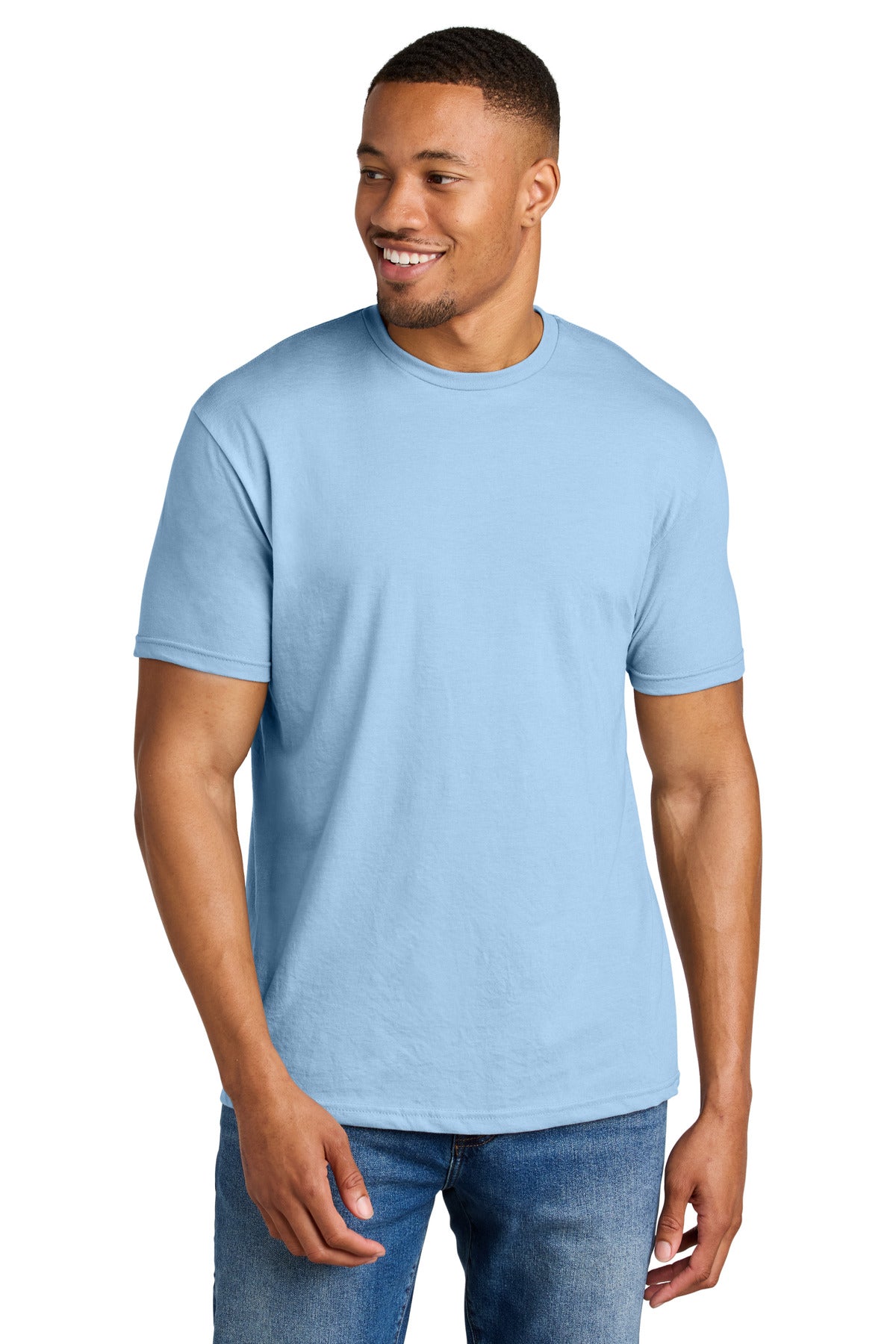 Gildan Softstyle CVC Tee - Light Blue Mist