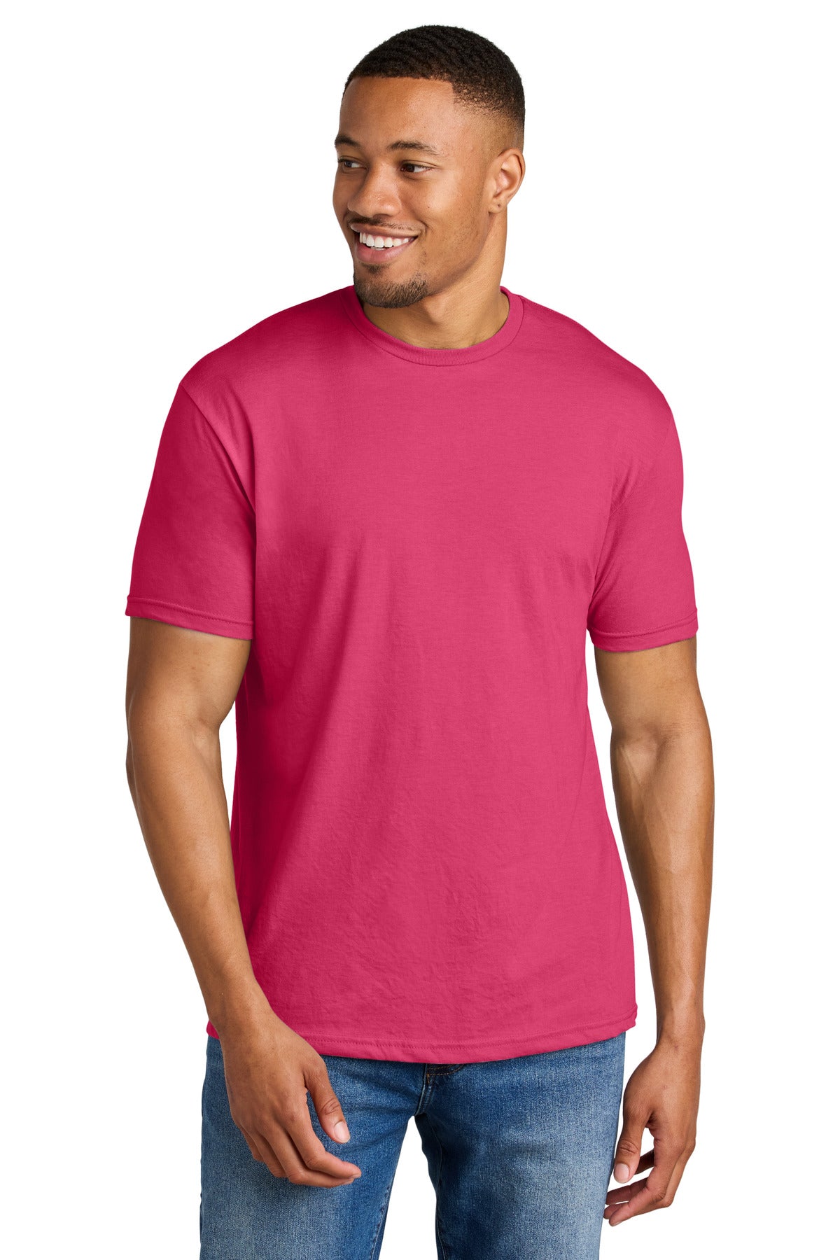 Gildan Softstyle CVC Tee - Pink Lemonade Mist