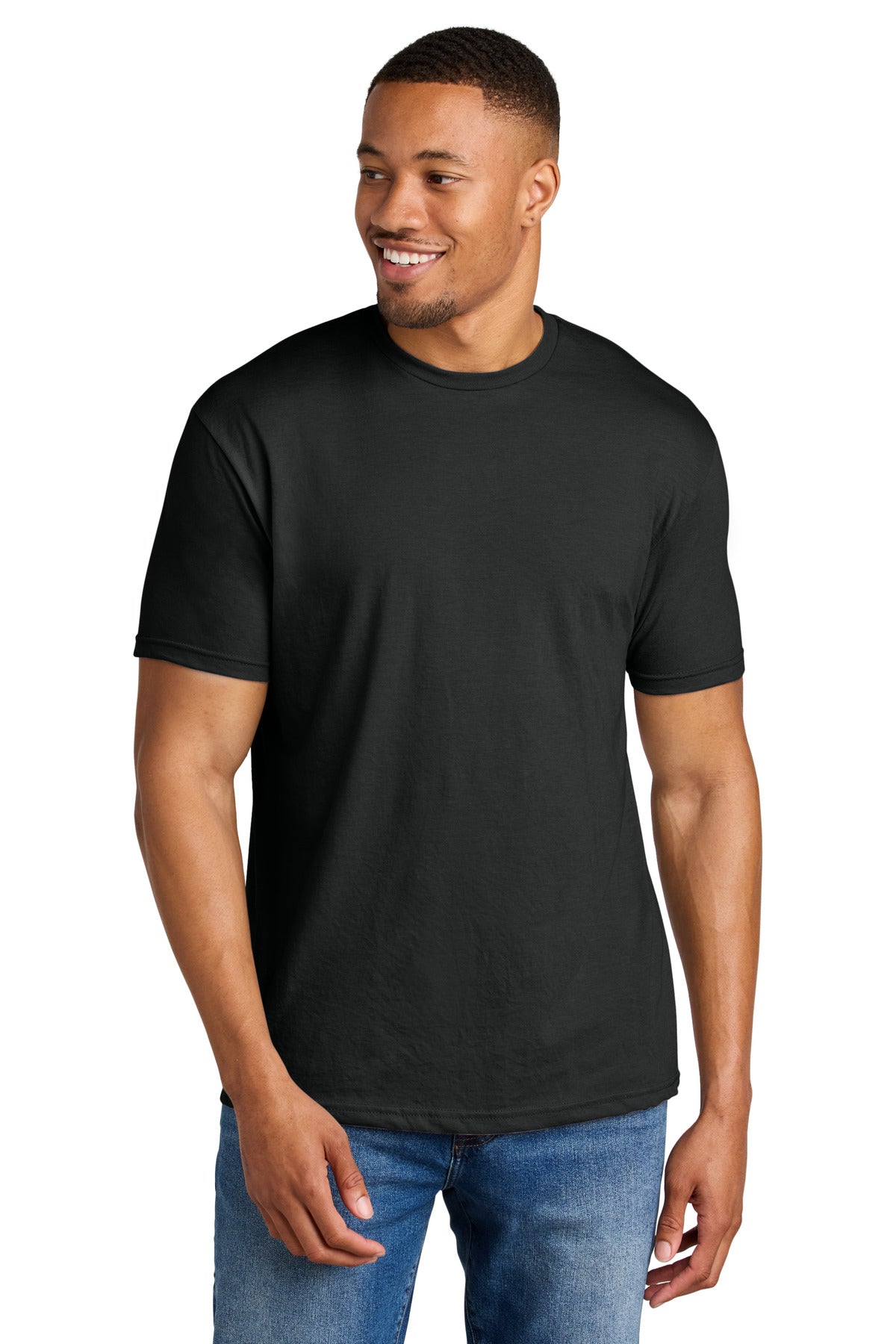Gildan Softstyle CVC Tee - Pitch Black Mist